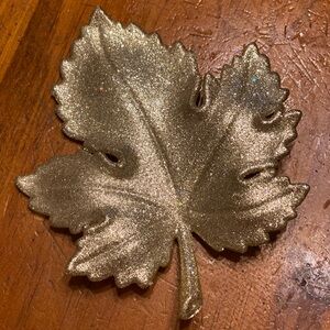 Bath & Body Works Gold Glitter Leaf Decor